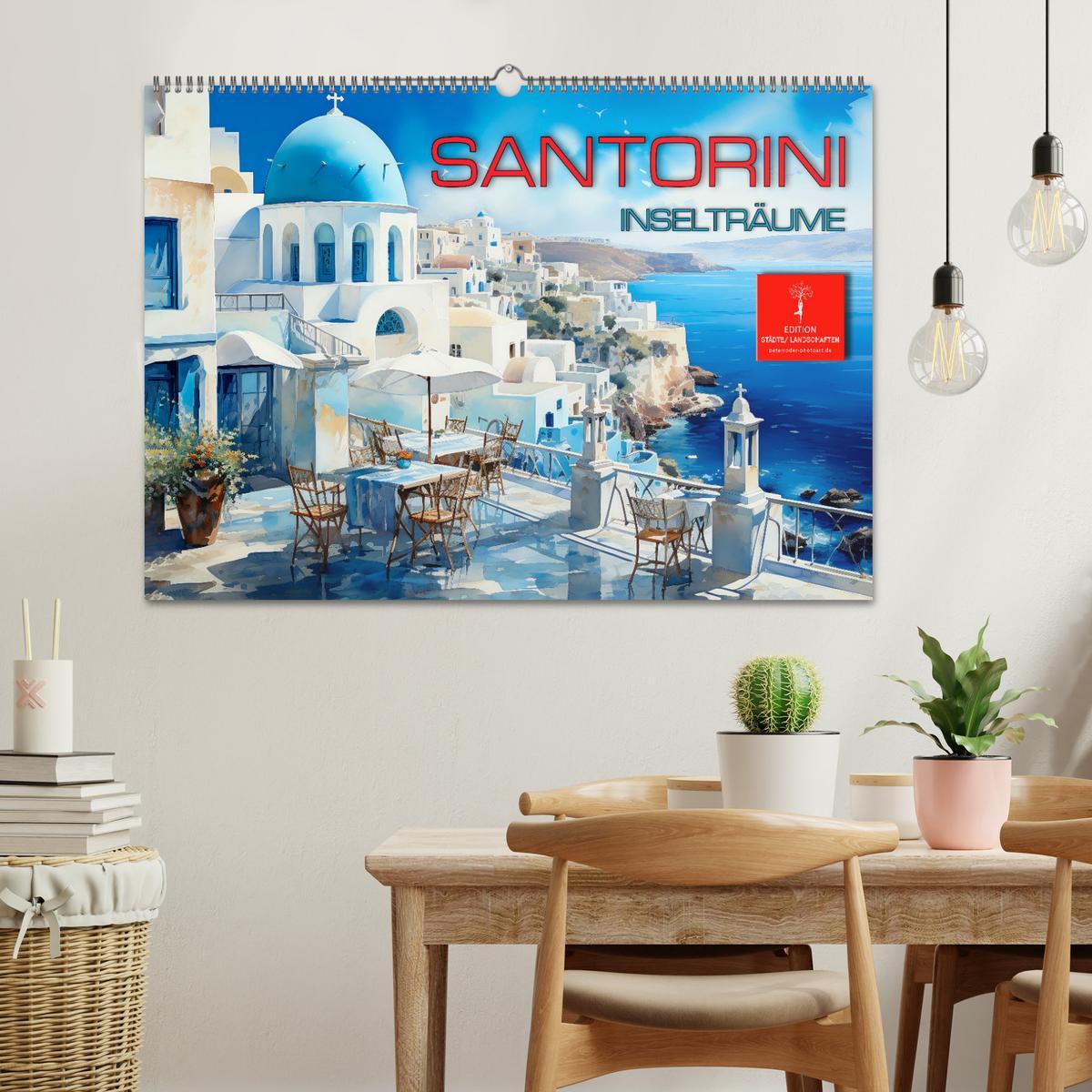 Bild: 9783383865053 | Santorini Inselträume (Wandkalender 2025 DIN A2 quer), CALVENDO...