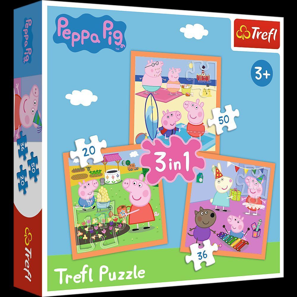 Cover: 5900511348521 | 3 in 1 Puzzle Peppa Pig | Spiel | Kartonage | 34852 | Deutsch | 2023