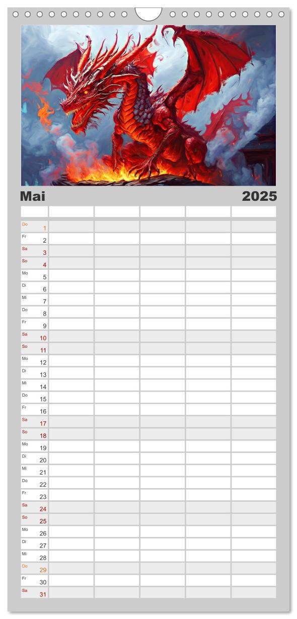 Bild: 9783457090336 | Familienplaner 2025 - Drachen - Gefürchtete, aber nicht immer böse...