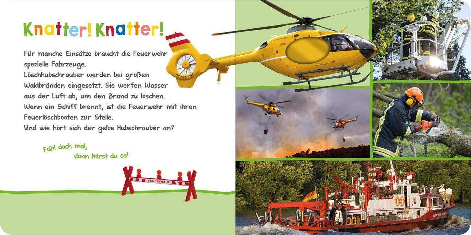 Bild: 9783845844978 | Hör mal rein, wer kann das sein? - Bei der Feuerwehr | Buch | 12 S.