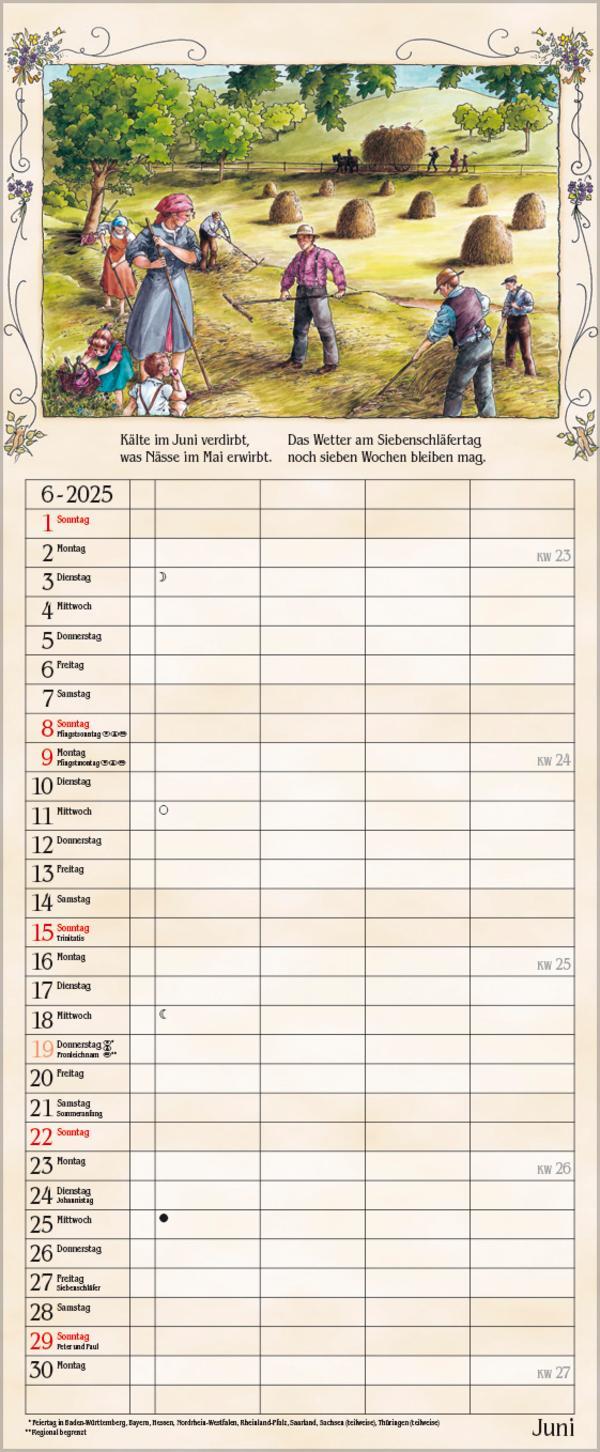 Bild: 9783731876915 | Bauernkalender 2025 | Verlag Korsch | Kalender | 14 S. | Deutsch