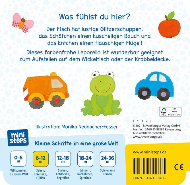 Bild: 9783473302635 | ministeps: Guck mal! Fühl mal! Babybuch ab 6 Monate, Leporello zum...