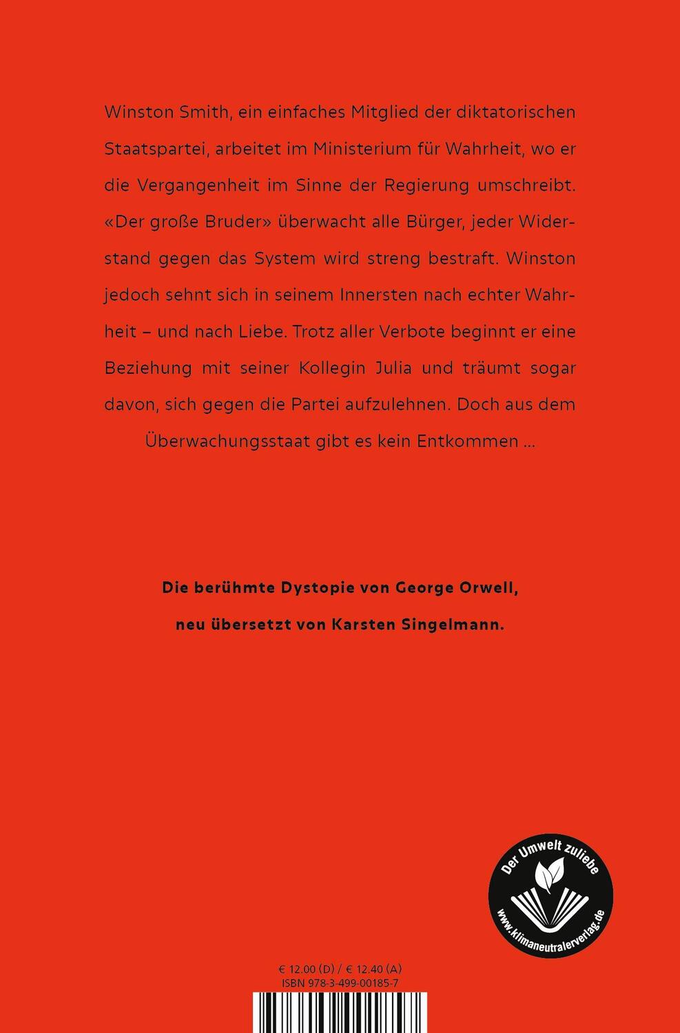 Rückseite: 9783733508364 | 1984 | George Orwell | Taschenbuch | 416 S. | Deutsch | 2024