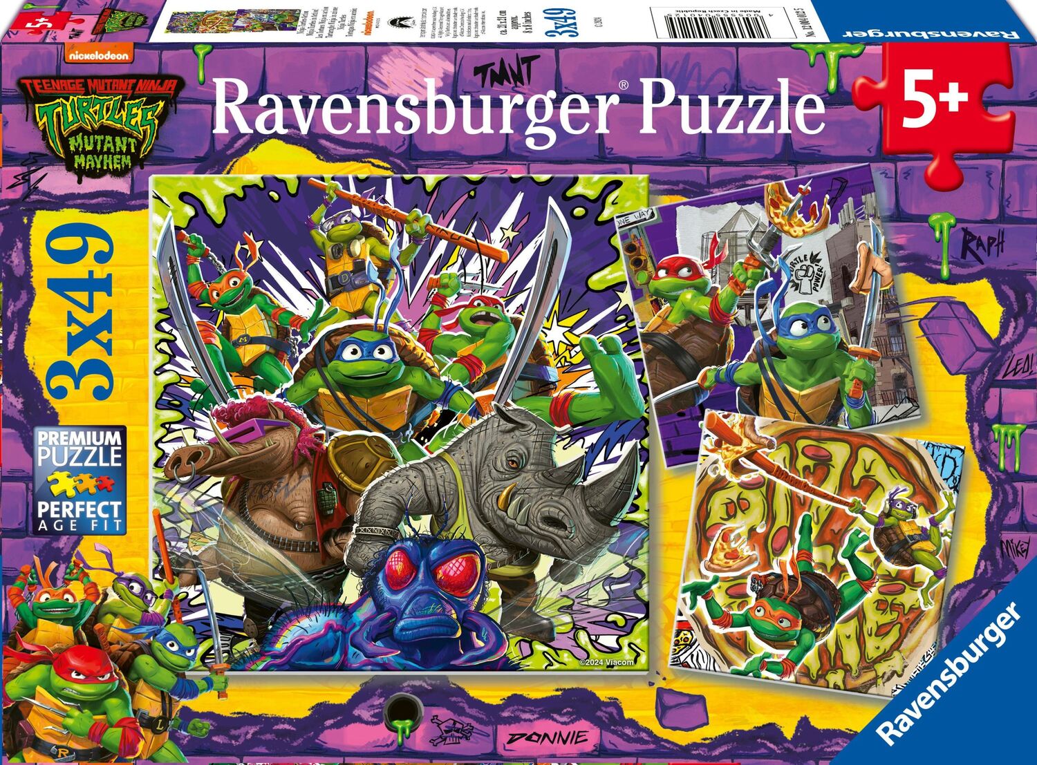 Cover: 4005555040125 | Ravensburger Kinderpuzzle 12004012 - Ninja Turtles - 3x49 Teile...