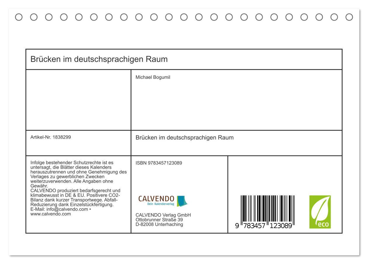 Bild: 9783457123089 | Brücken im deutschsprachigen Raum (Tischkalender 2025 DIN A5 quer),...