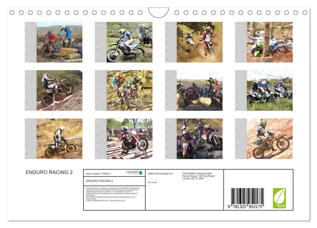 Bild: 9781325952175 | ENDURO RACING 2 (Wall Calendar 2025 DIN A4 landscape), CALVENDO 12...