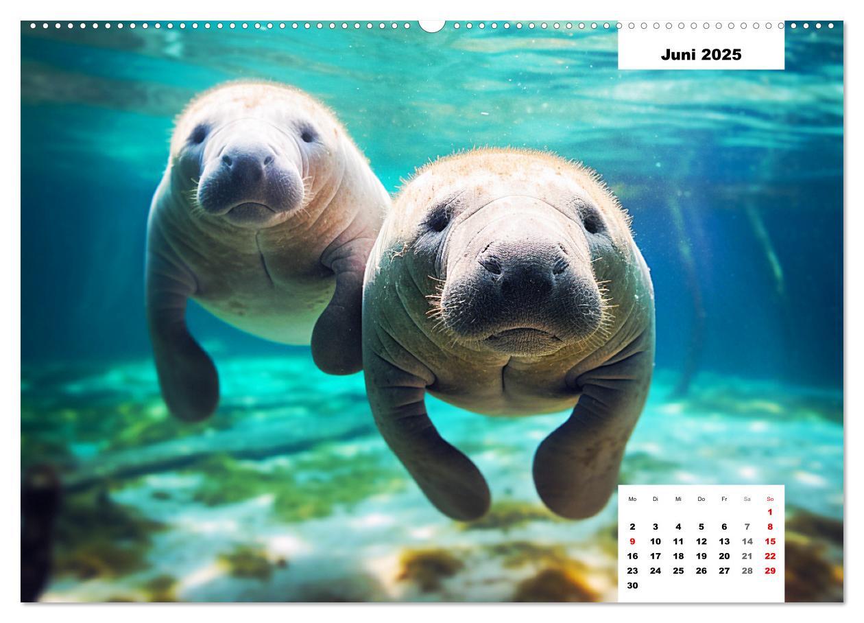 Bild: 9783383893506 | Manatees. Faszinierende Rundschwanzseekühe (Wandkalender 2025 DIN...