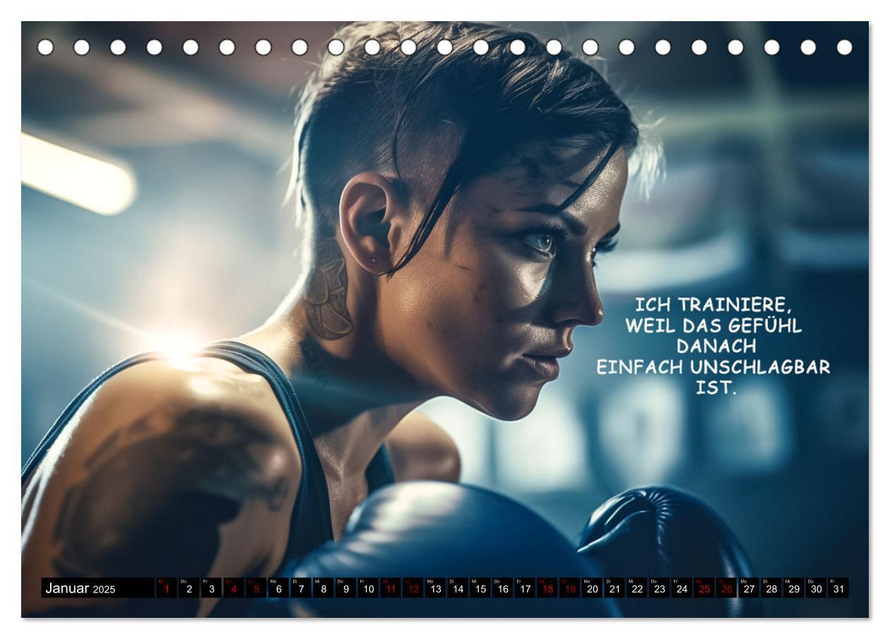 Bild: 9783383909948 | Motivation und Boxen (Tischkalender 2025 DIN A5 quer), CALVENDO...