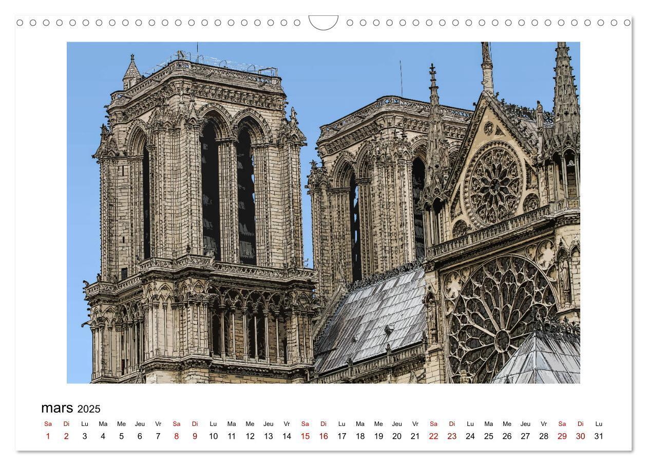 Bild: 9781325943852 | Notre-Dame de Paris en Cartoon (Calendrier mural 2025 DIN A3...