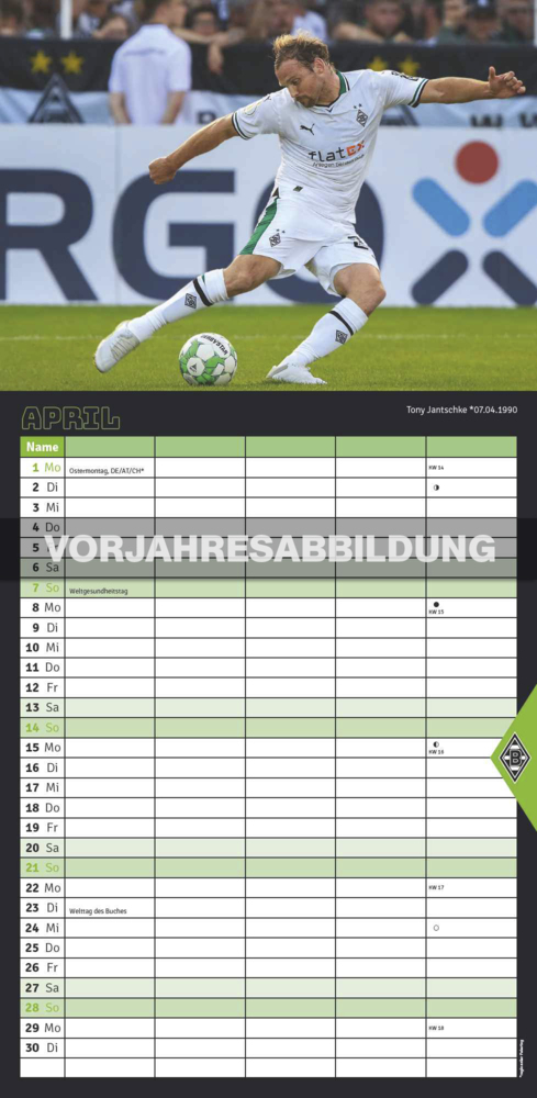 Bild: 4002725994387 | N NEUMANNVERLAGE - Borussia Mönchengladbach 2025 Fan-Timer,...