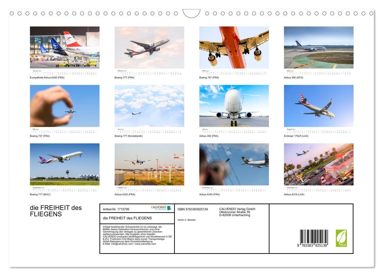 Bild: 9783383925139 | die FREIHEIT des FLIEGENS (Wandkalender 2025 DIN A3 quer), CALVENDO...