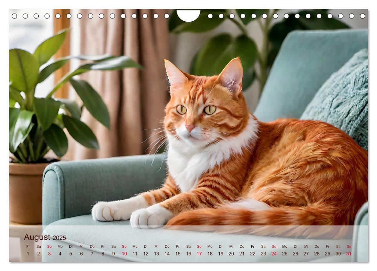 Bild: 9783383817830 | Rote Katzen (Wandkalender 2025 DIN A4 quer), CALVENDO Monatskalender