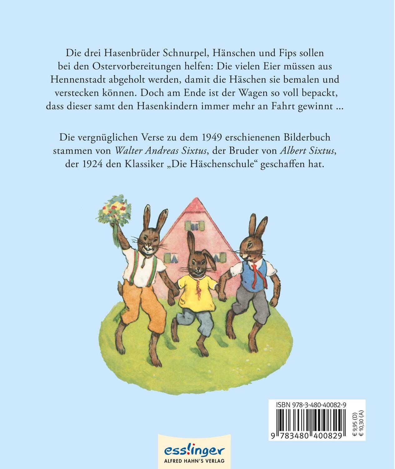 Rückseite: 9783480400829 | Die Hasenbübchen | Eine lustige Hasengeschichte | Sixtus | Buch | 2013