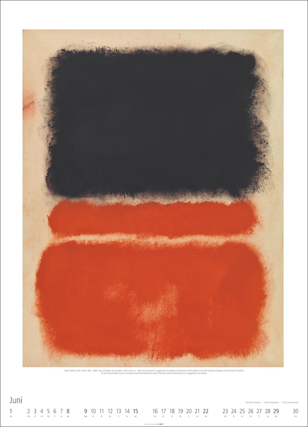 Bild: 9783839900062 | Mark Rothko Kalender 2025 | Mark Rothko | Kalender | Spiralbindung