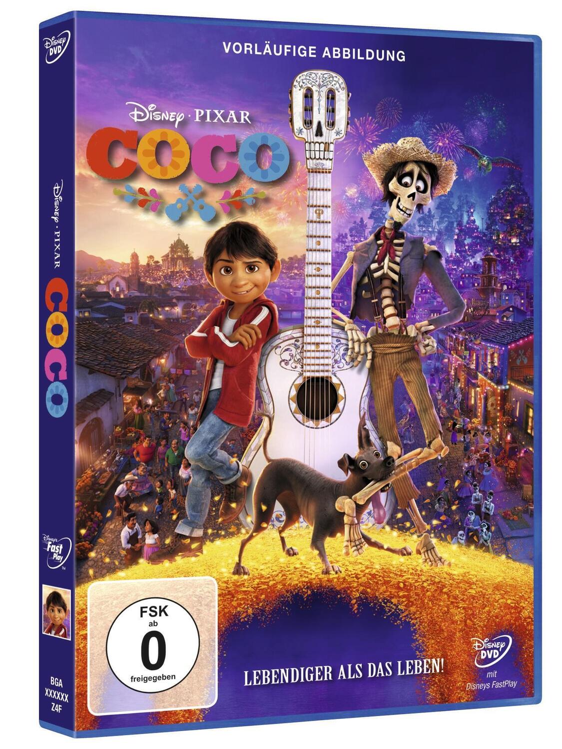 Cover: 8717418522360 | Coco - Lebendiger als das Leben | Lee Unkrich (u. a.) | DVD | 101 Min.