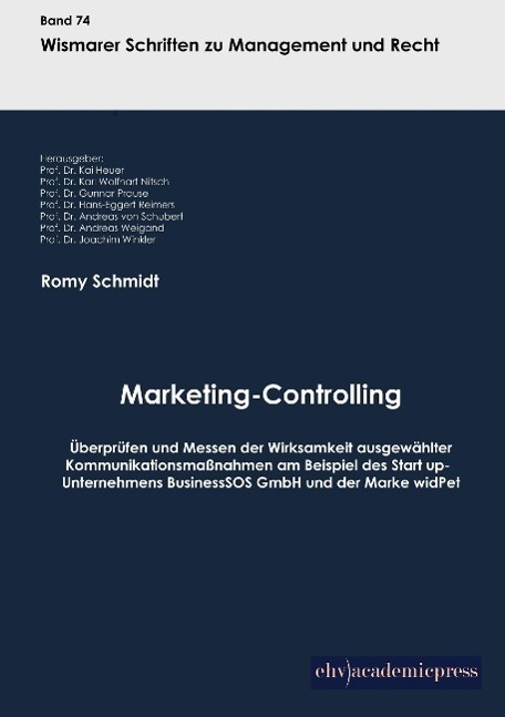 Cover: 9783945021224 | Marketing-Controlling | Romy Schmidt | Taschenbuch | Paperback | 2015