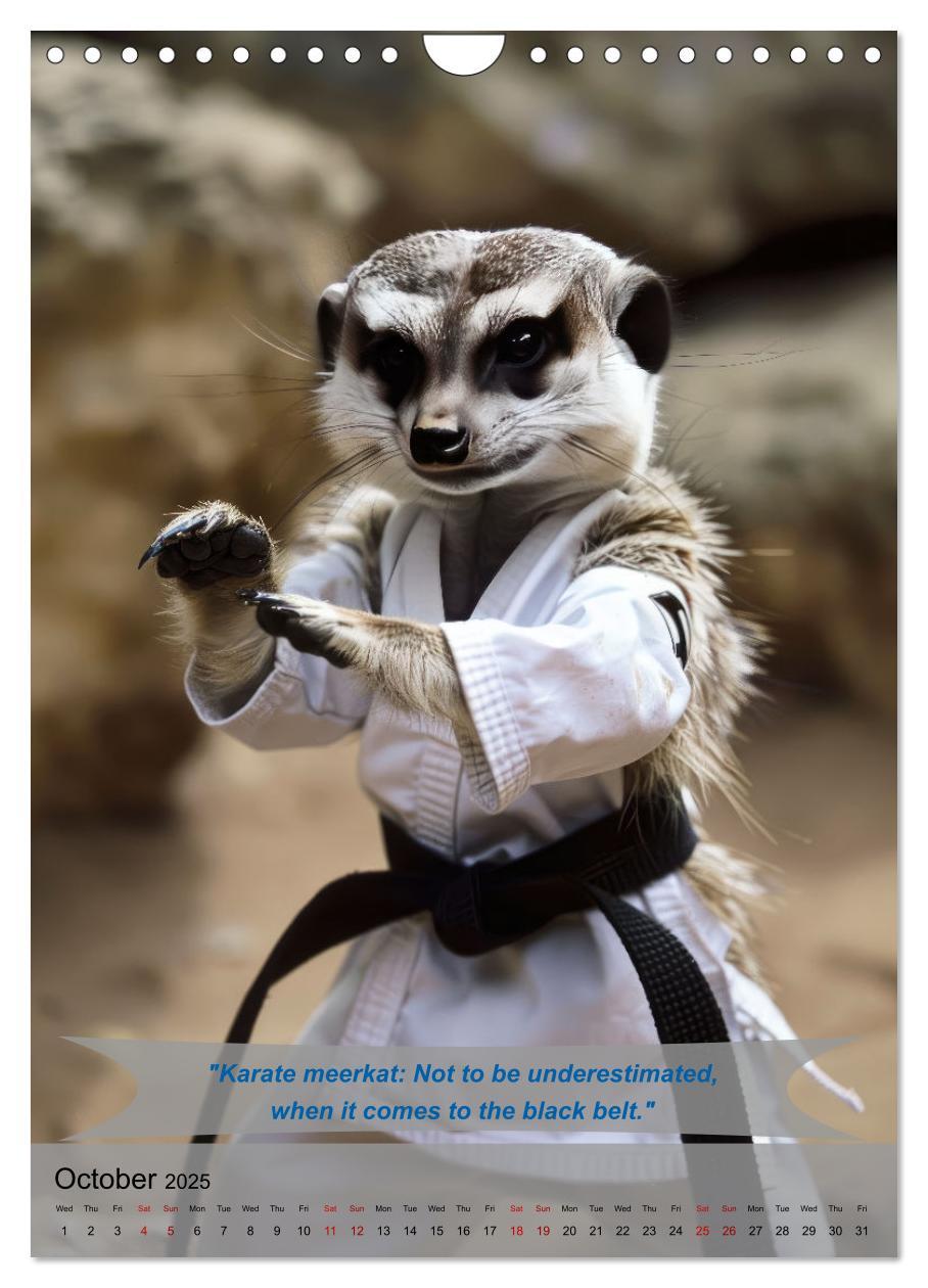 Bild: 9781325984640 | Great fun with animal karate fighters (Wall Calendar 2025 DIN A4...