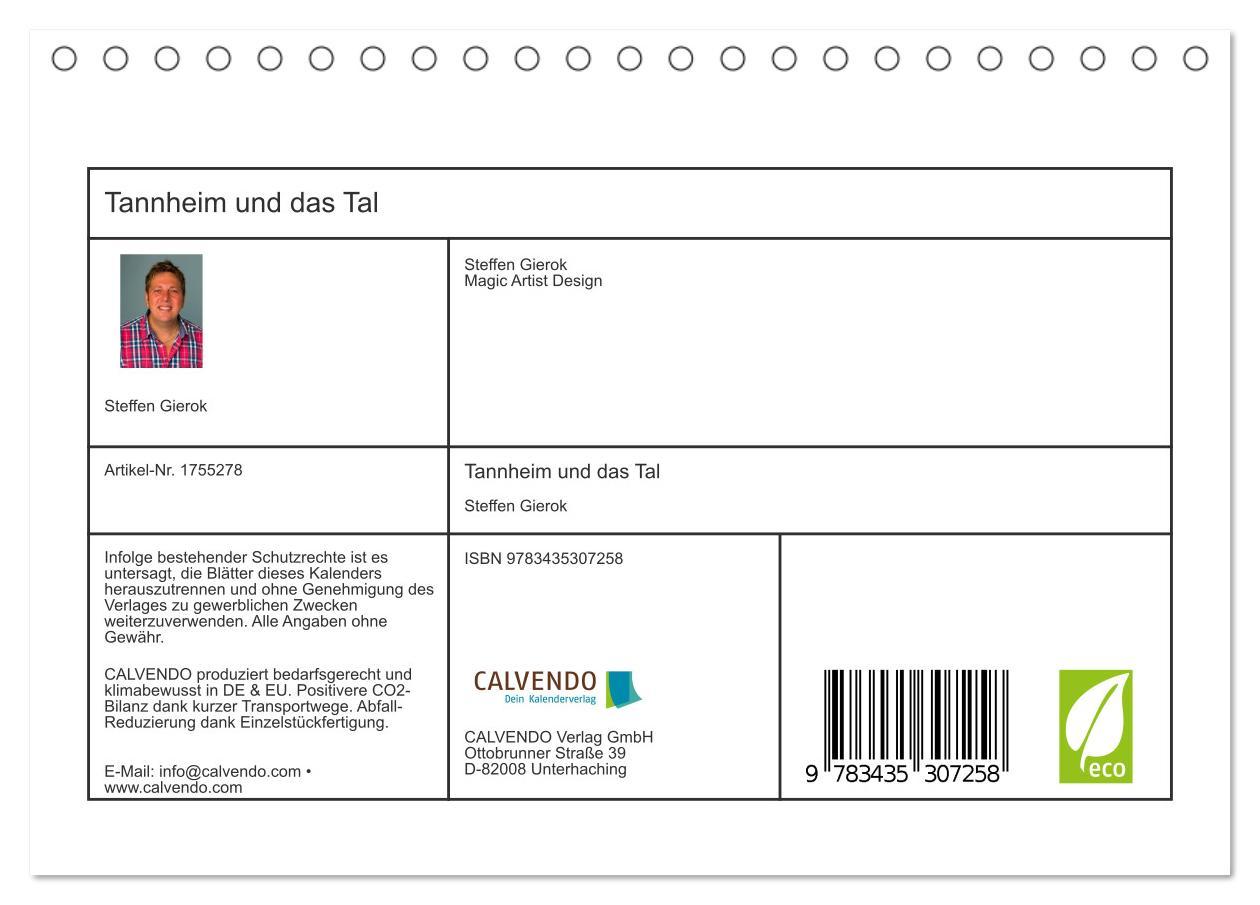 Bild: 9783435307258 | Tannheim und das Tal (Tischkalender 2025 DIN A5 quer), CALVENDO...