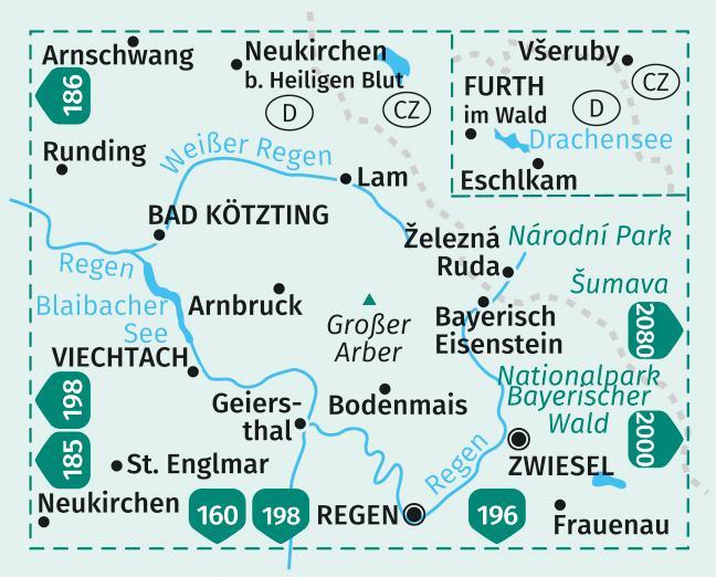 Bild: 9783990443071 | KOMPASS Wanderkarte 195 Nördlicher Bayerischer Wald 1:50.000 | GmbH