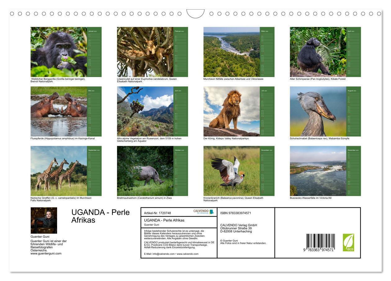 Bild: 9783383974571 | UGANDA - Perle Afrikas (Wandkalender 2025 DIN A3 quer), CALVENDO...