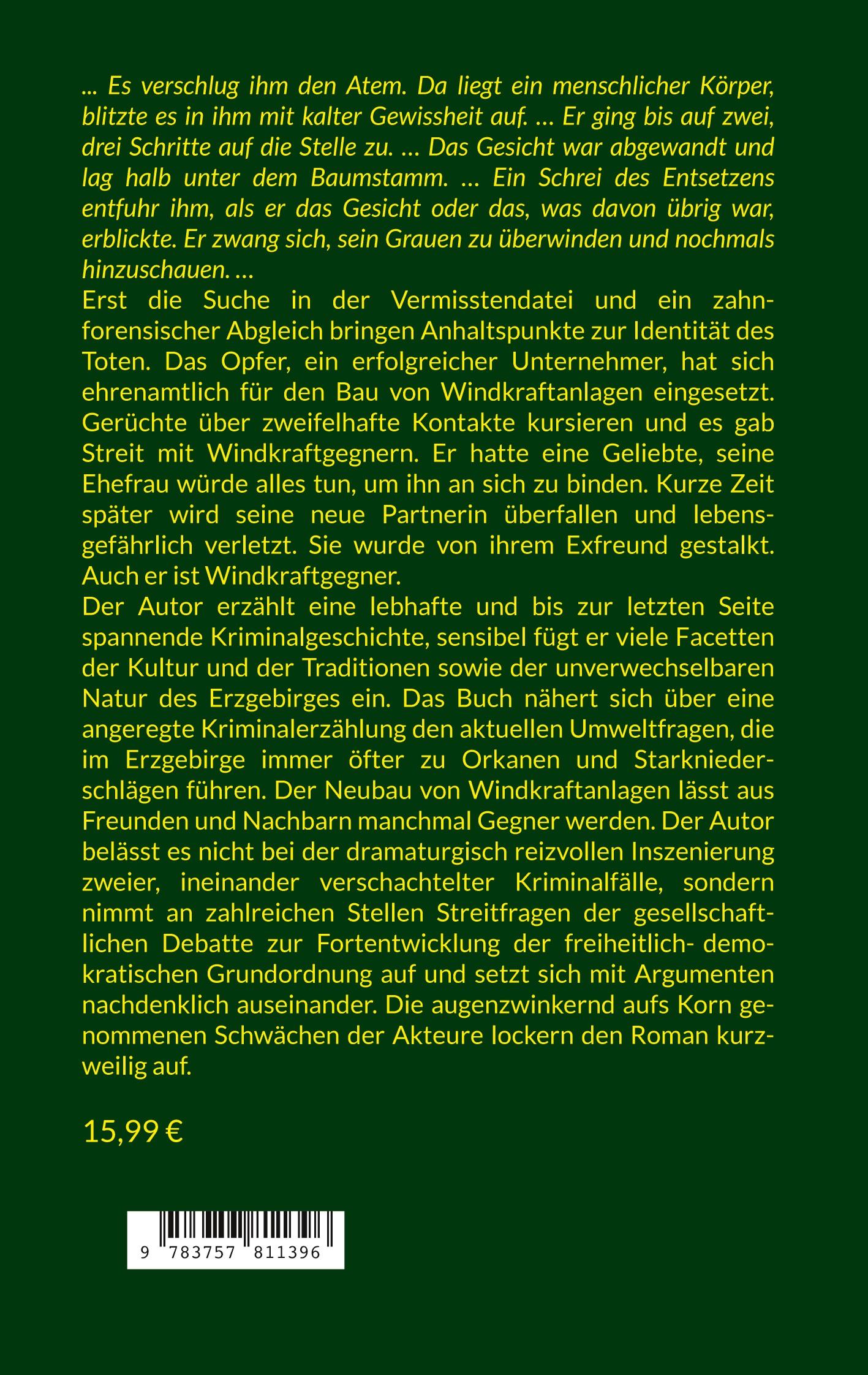 Rückseite: 9783757811396 | Erzgebirgsstürme | Karl-Heinz Binus | Taschenbuch | 388 S. | Deutsch