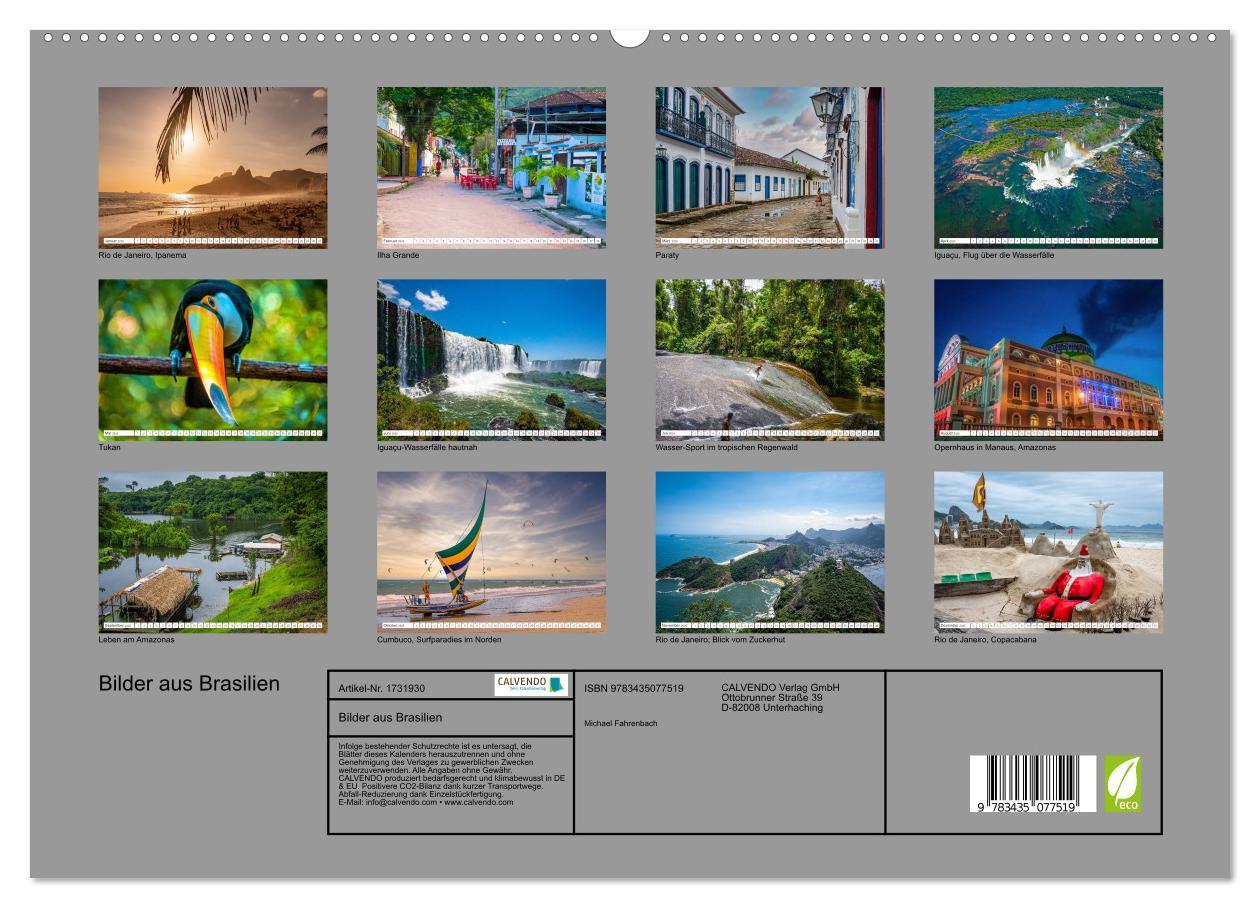 Bild: 9783435077519 | Bilder aus Brasilien (hochwertiger Premium Wandkalender 2025 DIN A2...