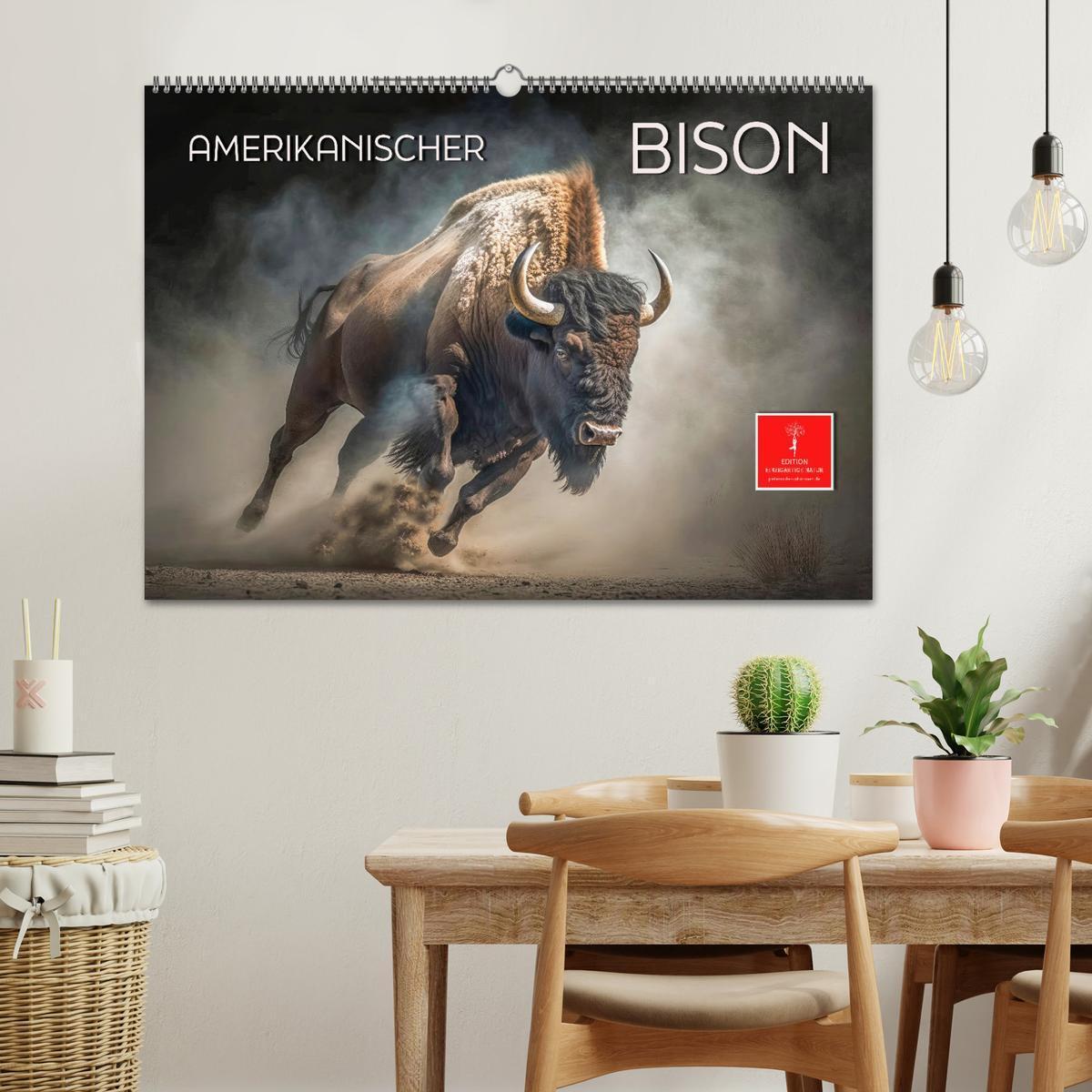 Bild: 9783383911491 | Amerikanischer Bison (Wandkalender 2025 DIN A2 quer), CALVENDO...