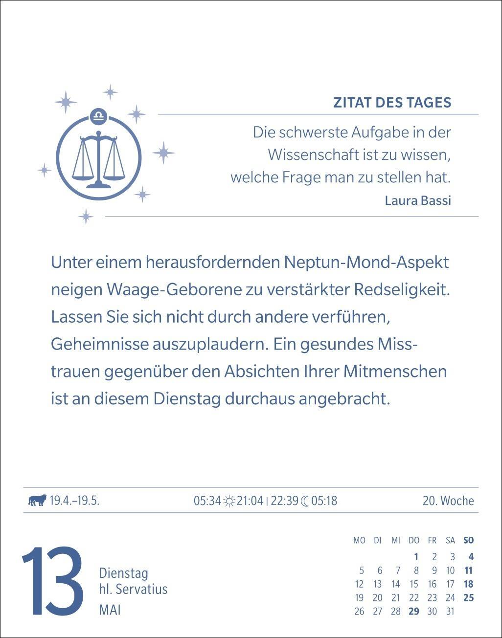 Bild: 9783840033735 | Waage Sternzeichenkalender 2025 - Tagesabreißkalender - Ihr...