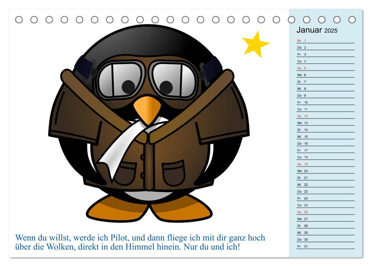 Bild: 9783435524136 | Pinguin-Elfe (Tischkalender 2025 DIN A5 quer), CALVENDO Monatskalender