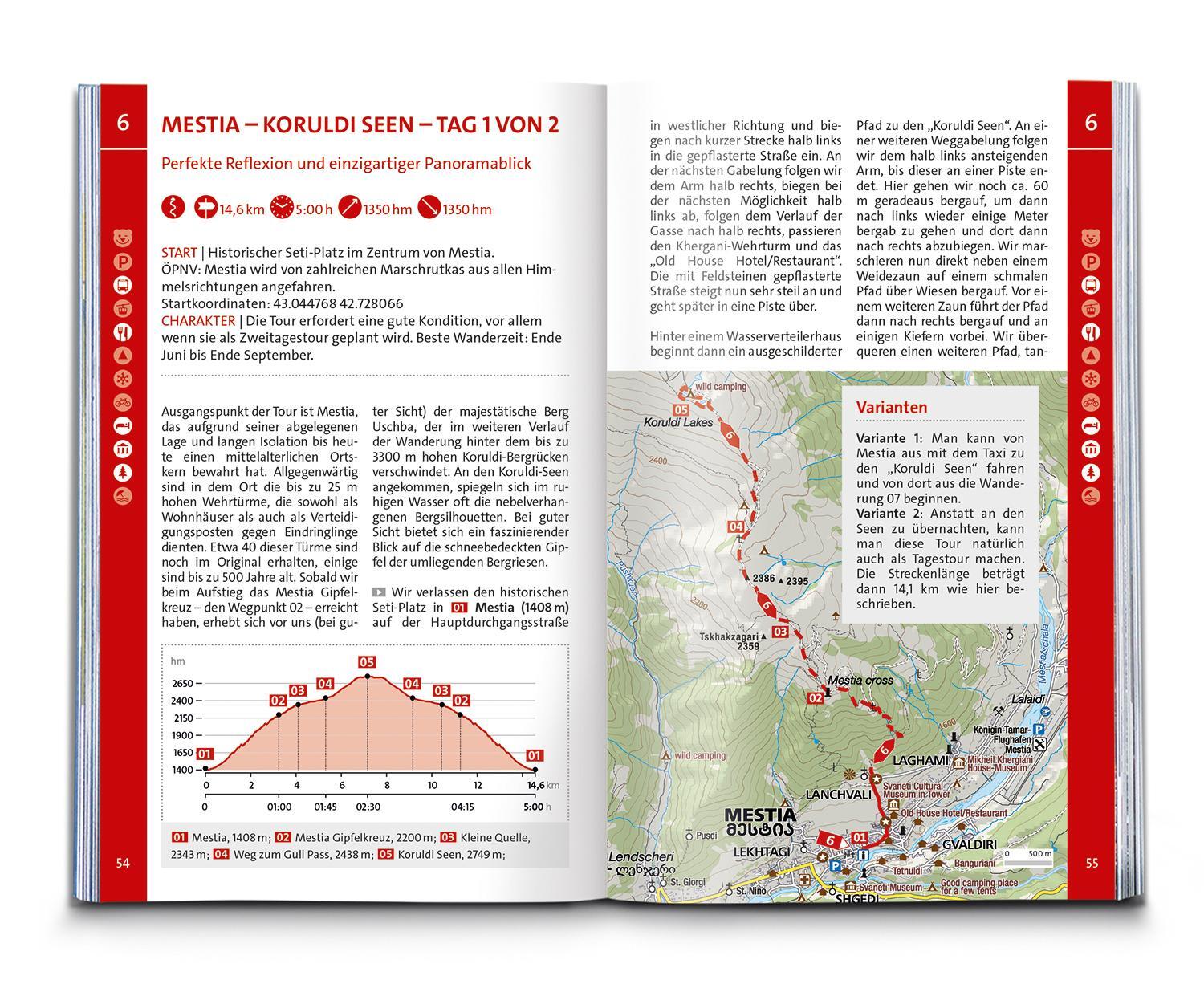 Bild: 9783991541301 | KOMPASS Wanderführer Georgien, Kaukasus, 50 Touren | Taschenbuch