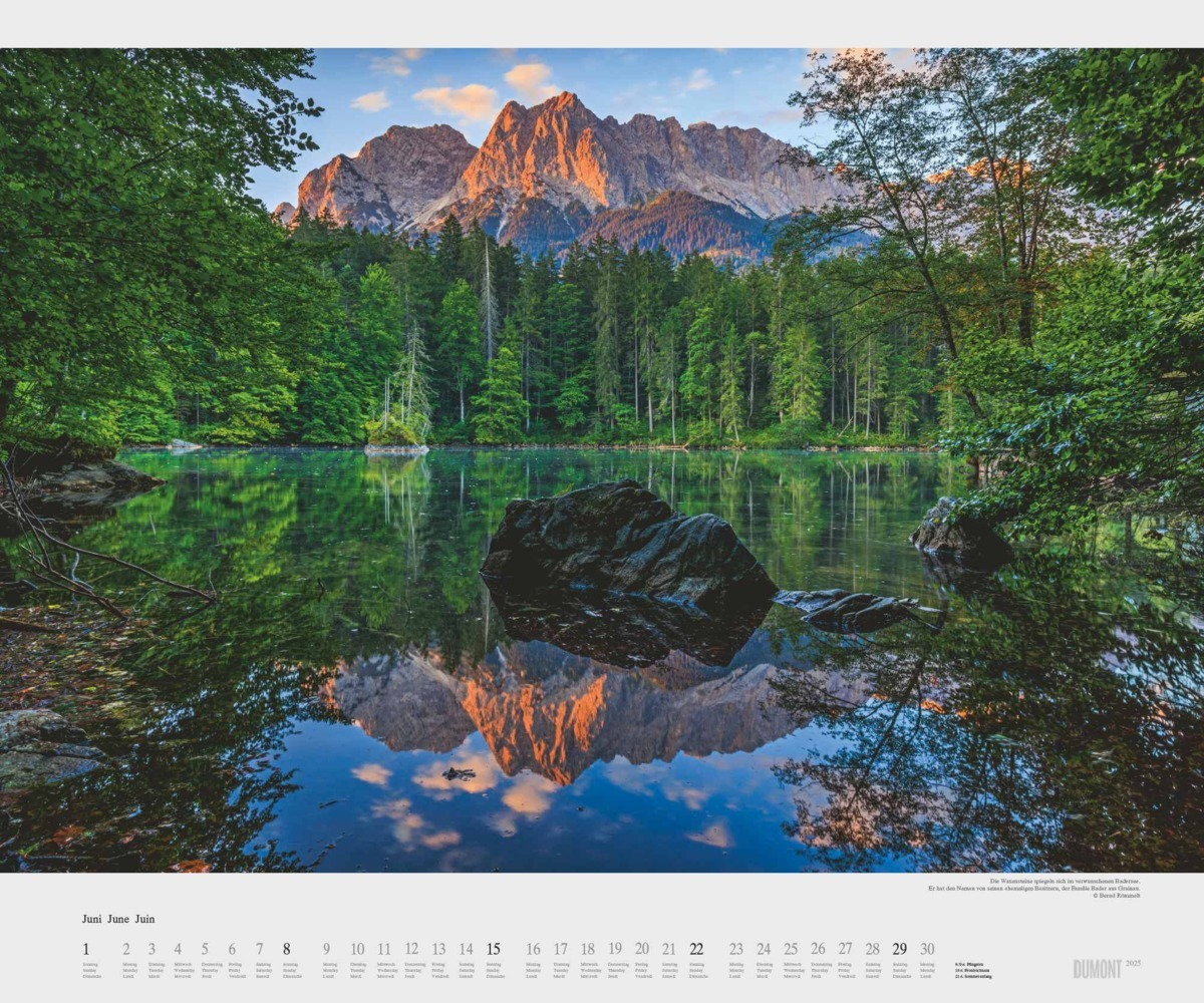 Bild: 4250809653747 | DUMONT - Im Zugspitzland 2025 Wandkalender, 60x50cm, Kalender mit...