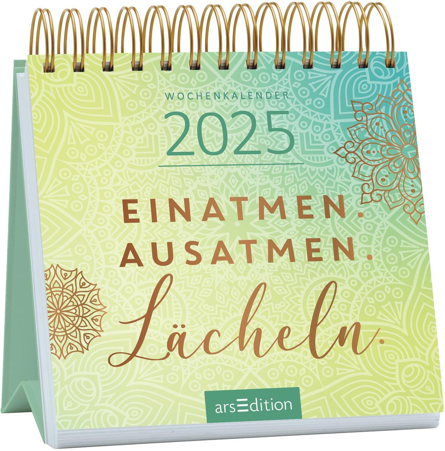 Cover: 4014489133094 | Mini-Wochenkalender Einatmen. Ausatmen. Lächeln. 2025 | Kalender