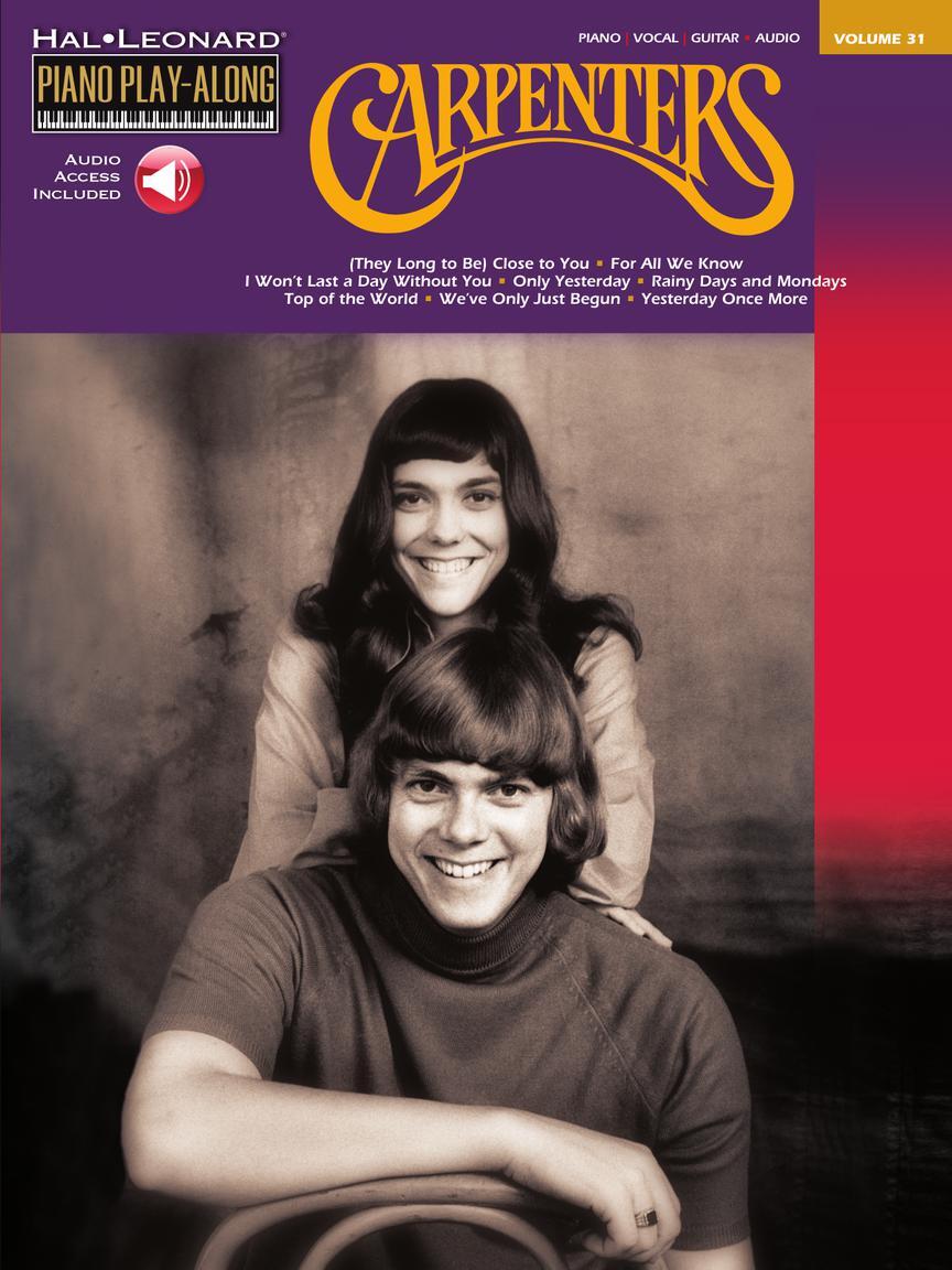 Cover: 73999773576 | Carpenters | Piano Play-Along Volume 31 | Hal Leonard Piano Play-Along