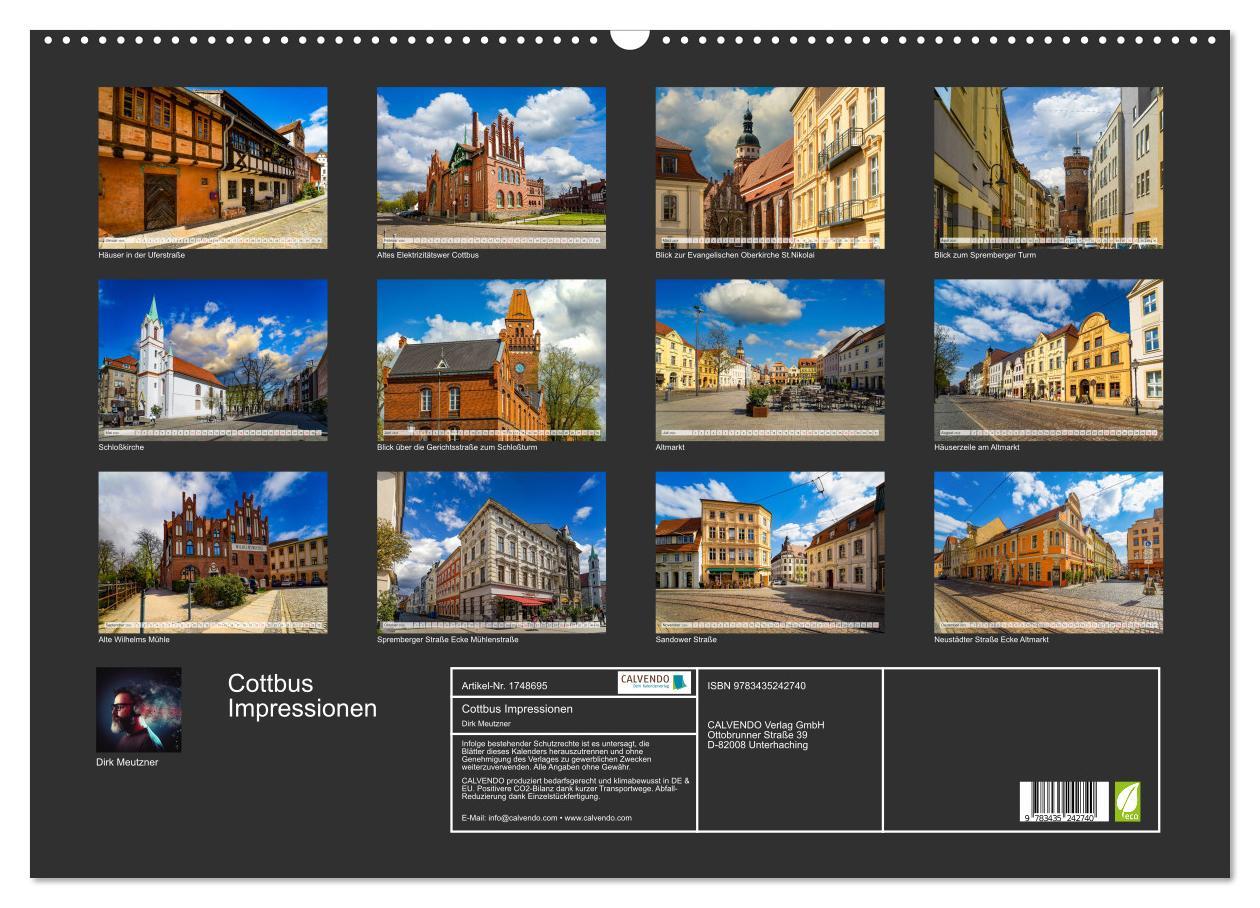 Bild: 9783435242740 | Cottbus Impressionen (Wandkalender 2025 DIN A2 quer), CALVENDO...