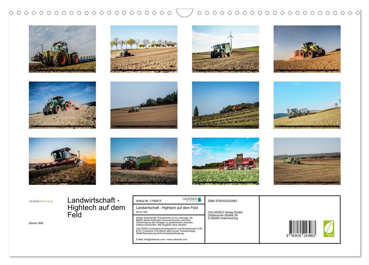 Bild: 9783435243983 | Landwirtschaft - Hightech auf dem Feld (Wandkalender 2025 DIN A3...