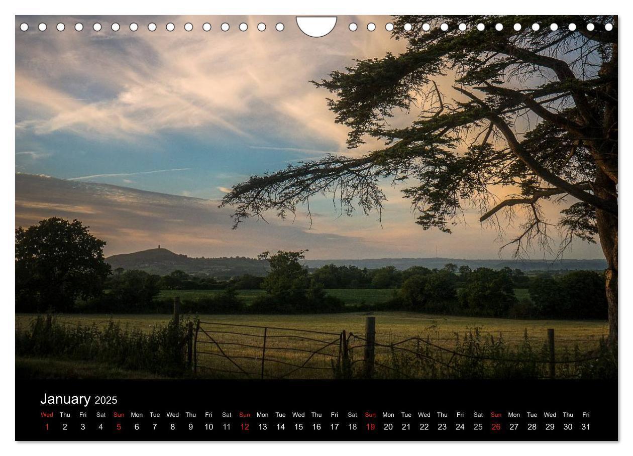 Bild: 9781325956593 | Glastonbury Tor (Wall Calendar 2025 DIN A4 landscape), CALVENDO 12...