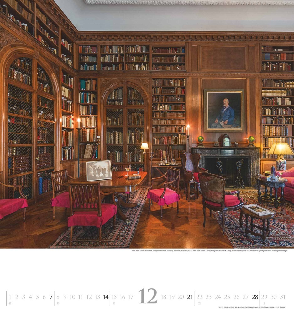 Bild: 4250809654188 | DUMONT - Bibliotheken 2025 Wandkalender, 45x48cm,...