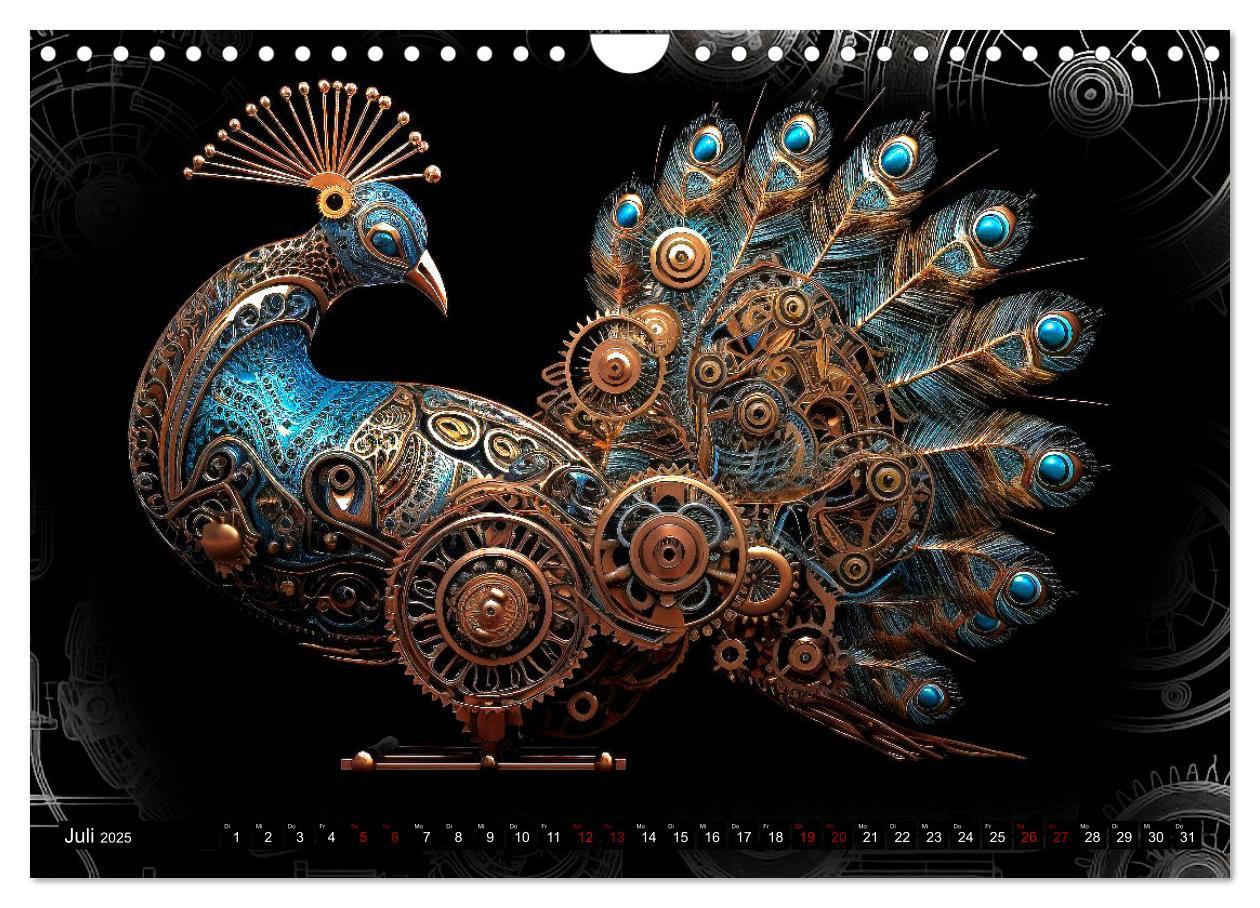 Bild: 9783383865404 | Mechanische Steampunk Tierwelt (Wandkalender 2025 DIN A4 quer),...