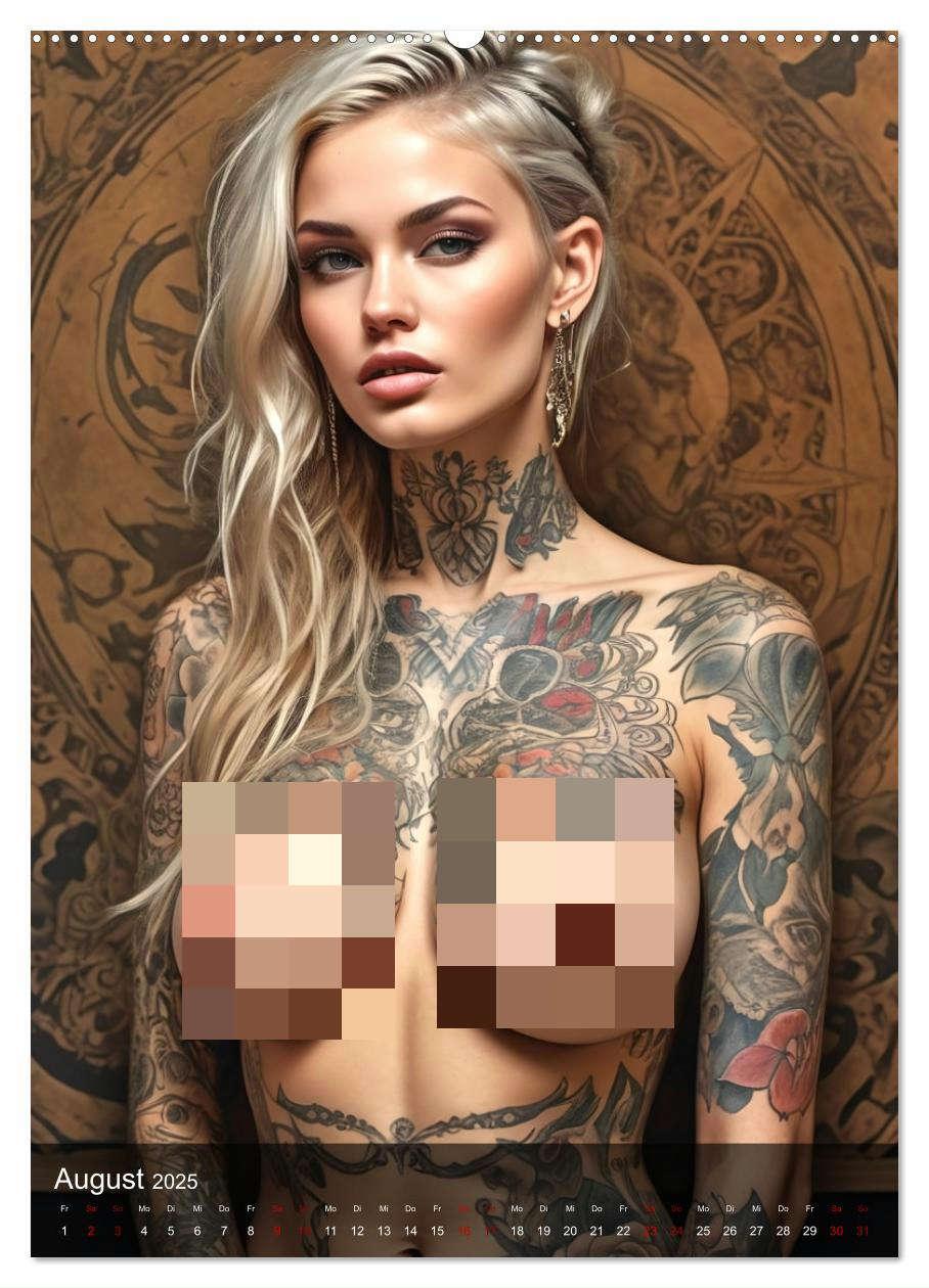 Bild: 9783383817809 | Tattoo Queens (hochwertiger Premium Wandkalender 2025 DIN A2 hoch),...