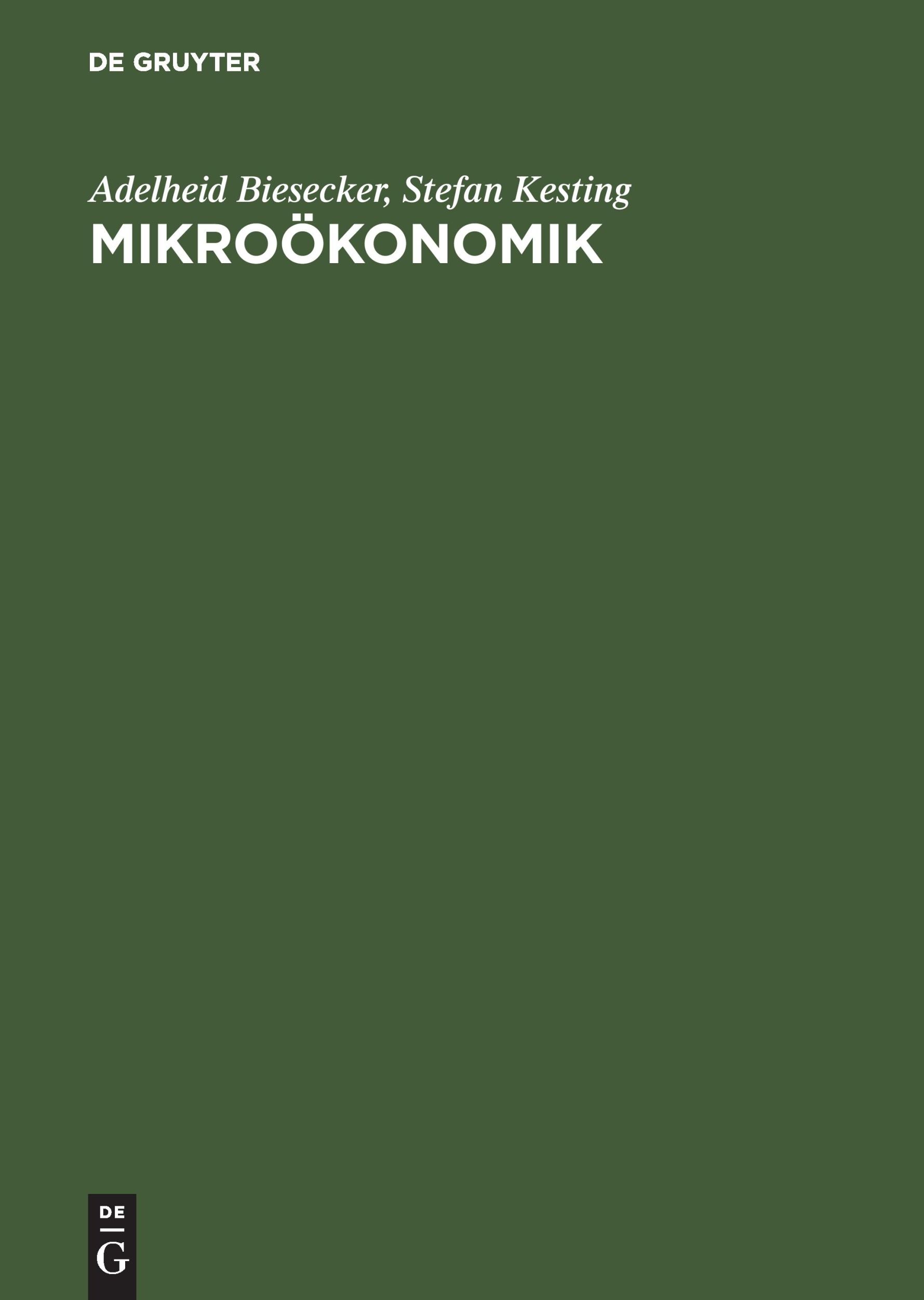 Cover: 9783486273342 | Mikroökonomik | Eine Einführung aus sozial-ökologischer Perspektive