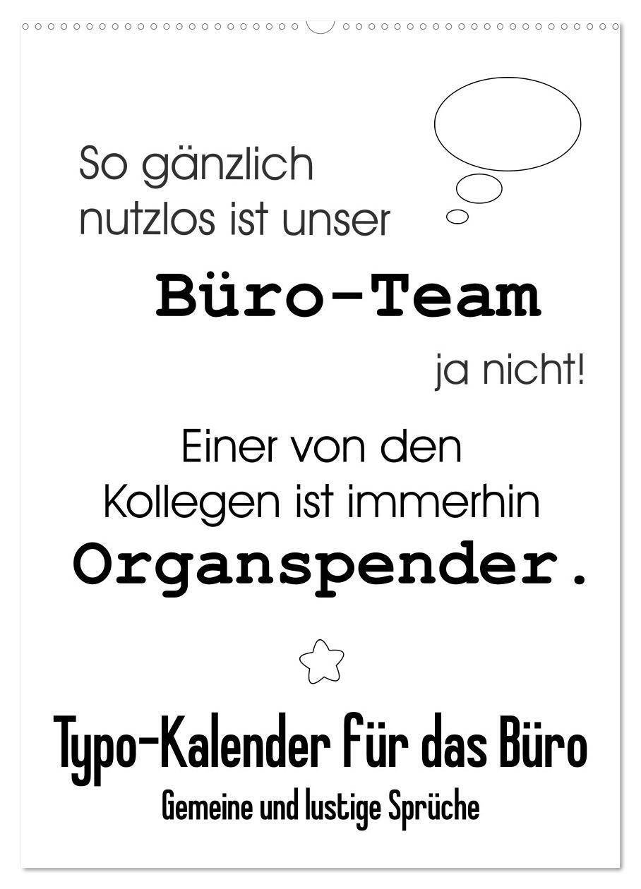 Cover: 9783435958771 | Typo-Kalender für das Büro. Gemeine und lustige Sprüche...