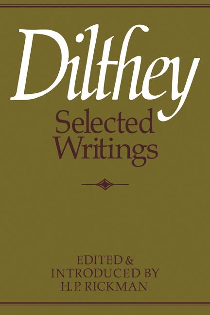 Cover: 9780521295888 | Dilthey Selected Writings | W. Diltlhey (u. a.) | Taschenbuch | 2010