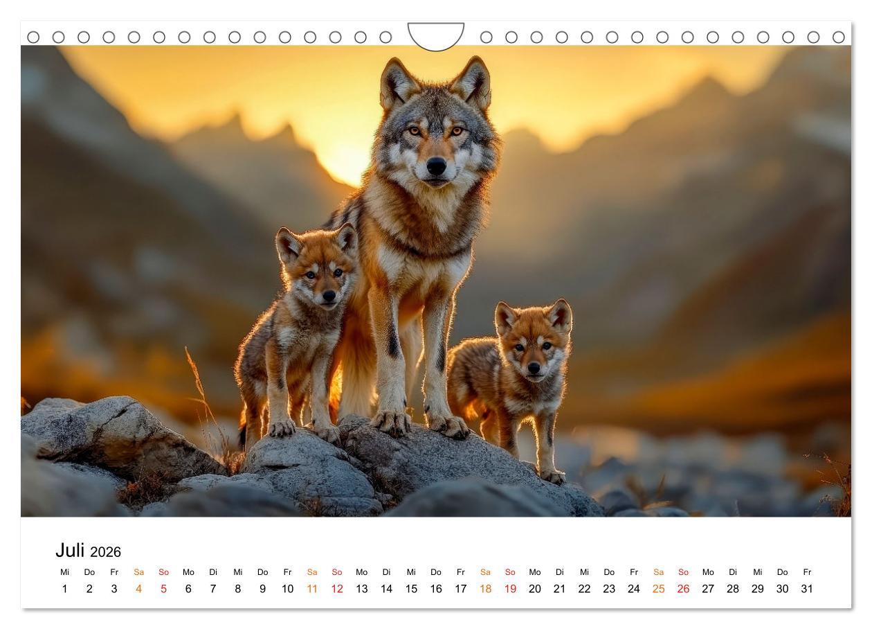 Bild: 9783457246870 | Wölfe - die Stimme der Wildnis (Wandkalender 2026 DIN A4 quer),...