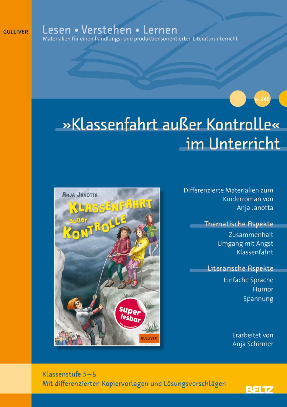 Cover: 9783407824509 | 'Klassenfahrt außer Kontrolle' im Unterricht | Anja Schirmer | 32 S.