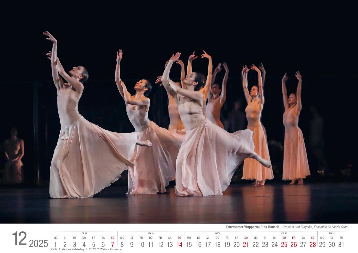 Bild: 9783965352377 | Tanztheater Wuppertal Pina Bausch 2025 Bildkalender A3 Spiralbindung