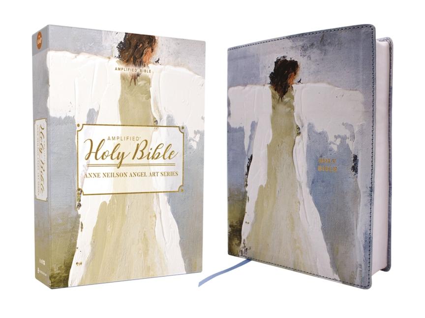 Cover: 9780310461593 | Amplified Holy Bible, Anne Neilson Angel Art Series, Leathersoft, Blue