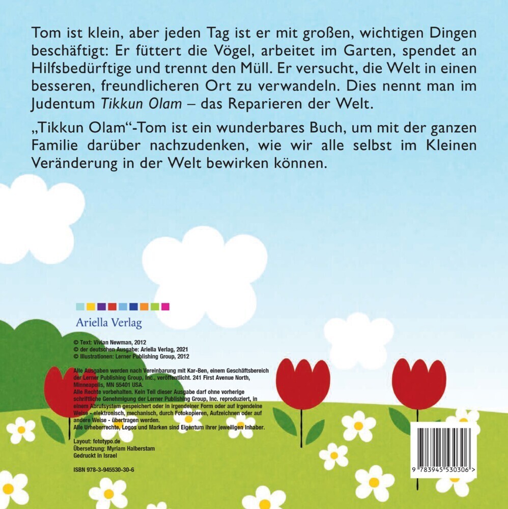 Bild: 9783945530306 | "Tikkun Olam"-Tom | Vivian Newman | Buch | Deutsch | 2021 | Ariella