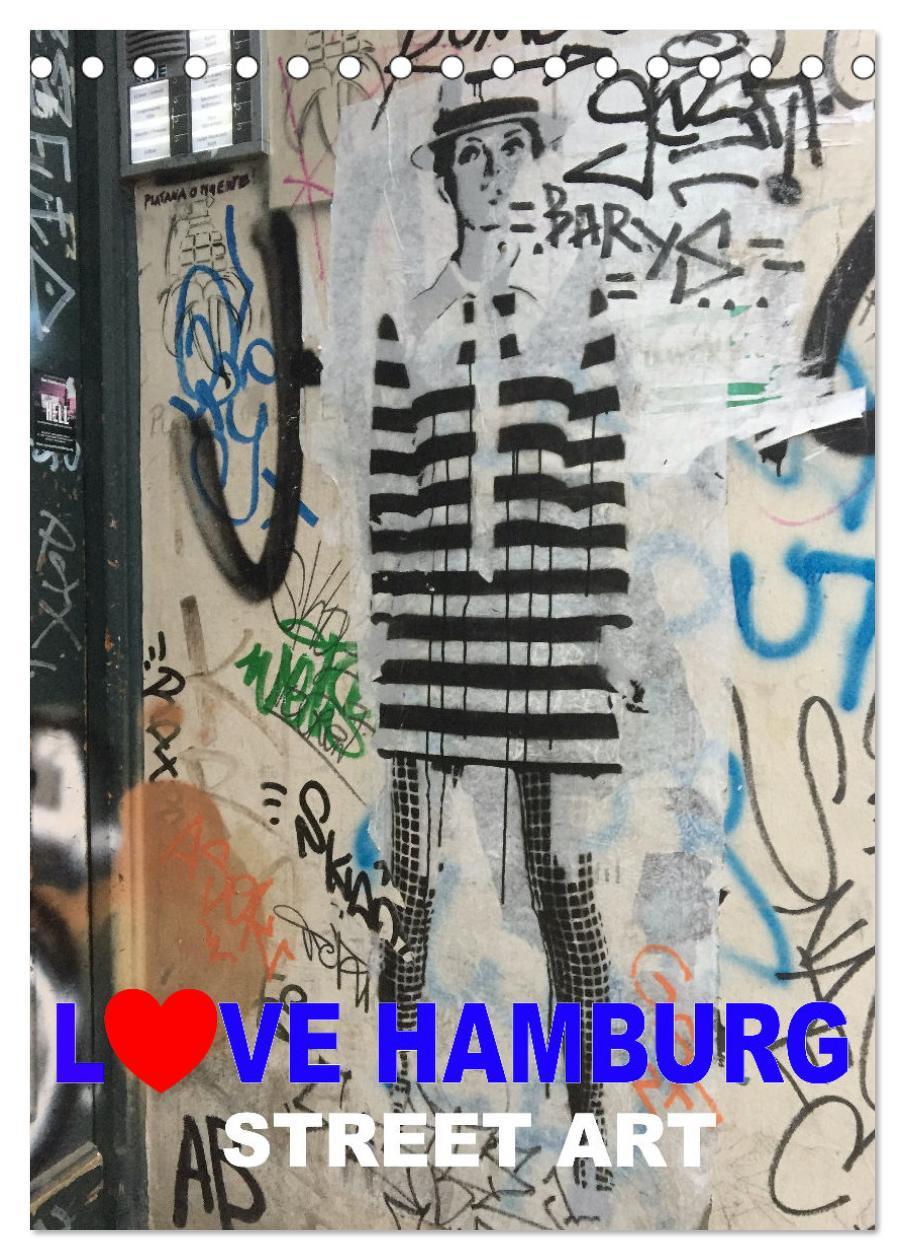 Cover: 9783435933235 | LOVE HAMBURG - STREET ART (Tischkalender 2025 DIN A5 hoch),...