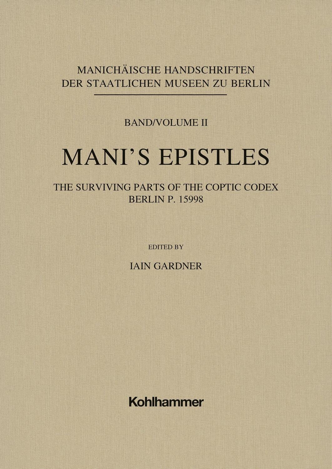 Cover: 9783170416727 | Mani's Epistles | Iain Gardner | Buch | VIII | Englisch | 2022