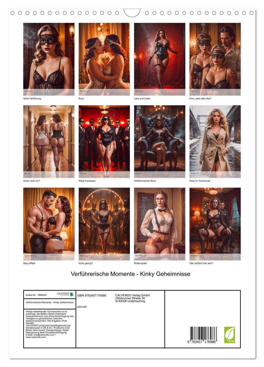 Bild: 9783457176986 | Verführerische Momente - Kinky Geheimnisse (Wandkalender 2025 DIN...